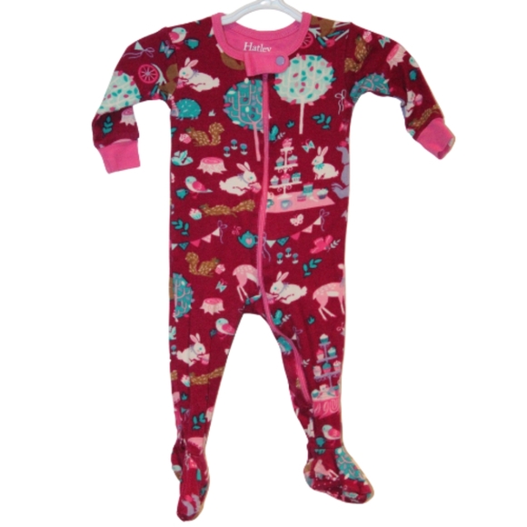 Hatley Other - 3/$20 🏷 Hatley Fuschia Bunny Sleeper Size 0-3m